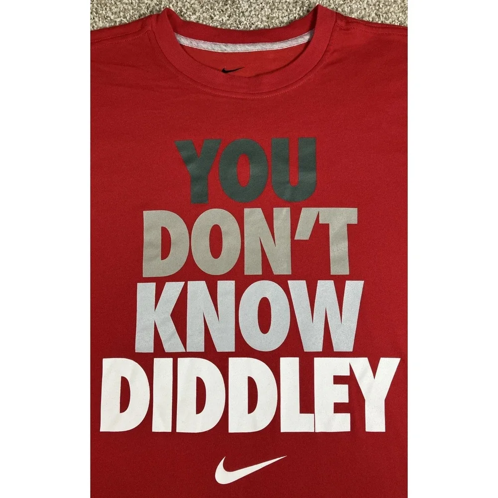 Nike Dri Fit You Don't Know Diddley Red T-Shirt Men's‎ XL  Bo Diddley